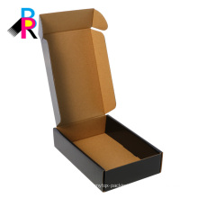 Black shipping box corrugated box mounting brown E-flute